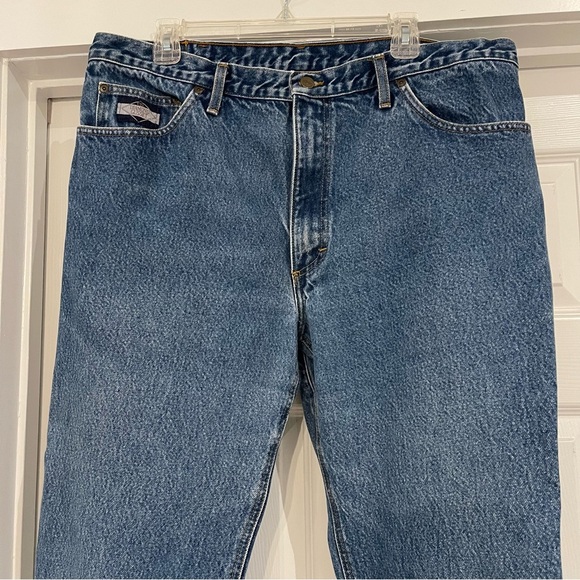 Diamond Gusset Relaxed Fit Jean Size 40x32  medium wash - Picture 3 of 8